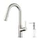 Kibi Fusion Single Handle Pull Down Kitchen & Bar Sink Faucet with Soap Dispenser - Brushed Nickel C-KKF2017BN-KSD100BN - alternate 1